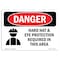 Signmission OSHA Danger Sign, Hard Hat Eye Protection Required, 7in X 5in Decal, 7" W, 5" H, Landscape OS-DS-D-57-L-1289 - alternate 1